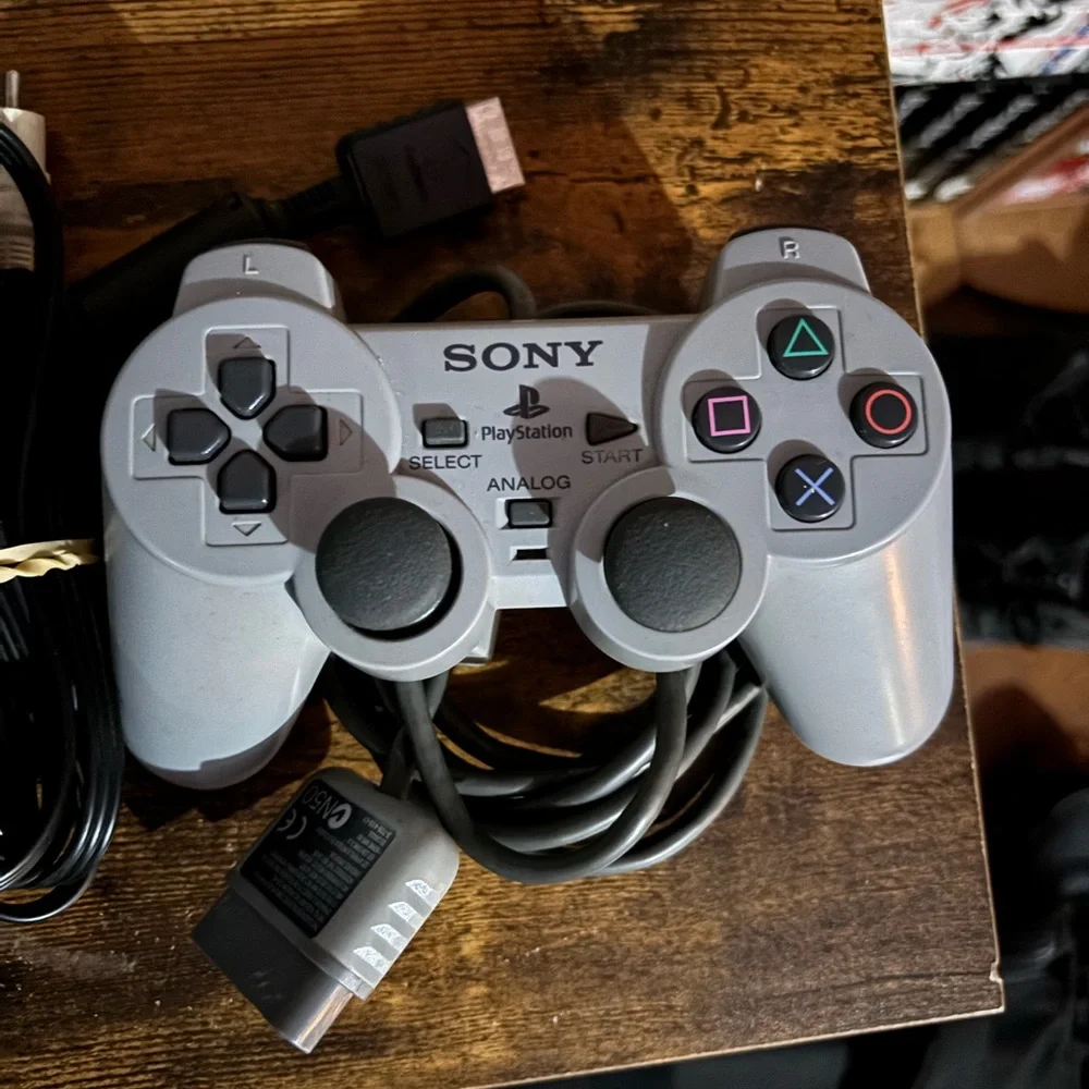 Sony PlayStation Console - Classic Gray with matching DualShock 1 Controller